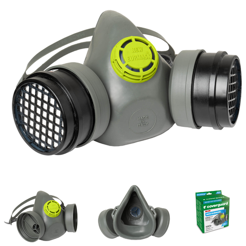 DEMI-MASQUE CAOUTCHOUC POUR 2 FILTRES