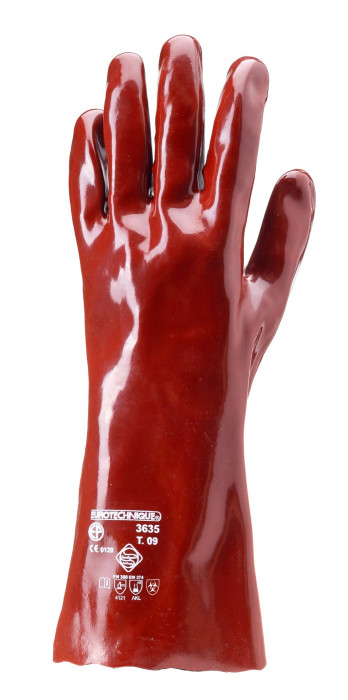 GANTS ROUGES PVC 36 CM